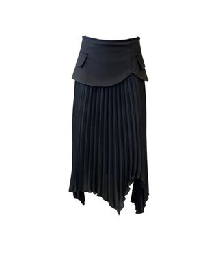 Pleated midi skirt