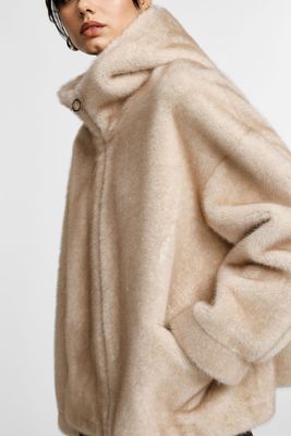 ​Oversized faux fur jacket