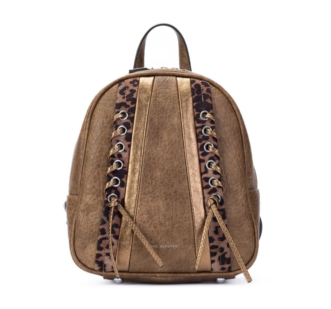 ​Hammered faux leather backpack