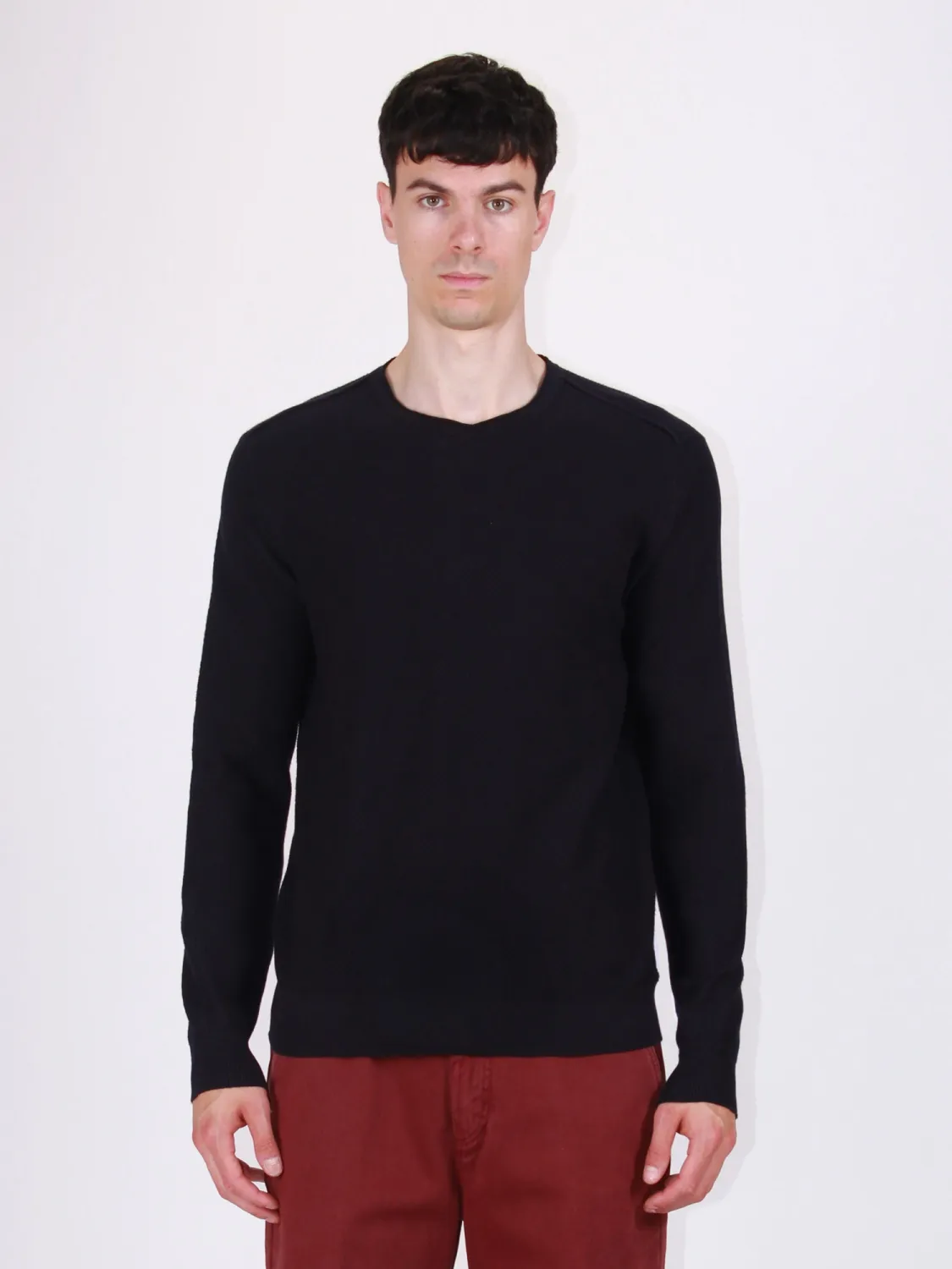 Viscose crewneck sweater