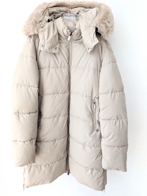 Regular-fit down jacket with zippers