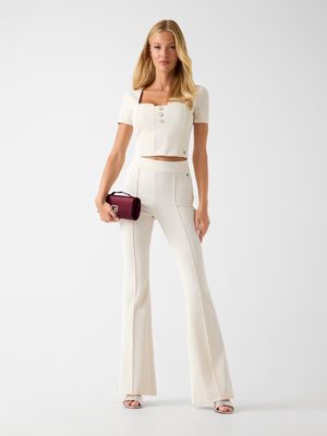 Flared pants in technical fabric