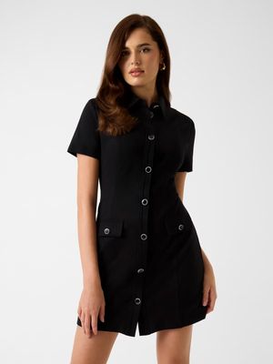 ​Short-sleeved shirt dress