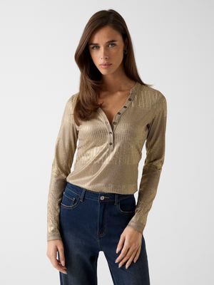 Metallic-effect sweater