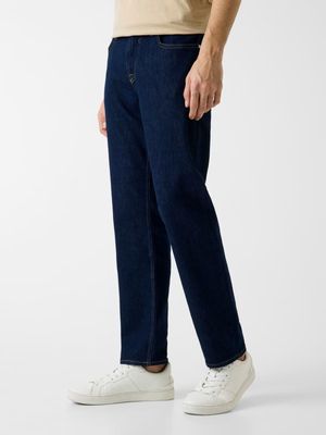 Straight dark denim jeans