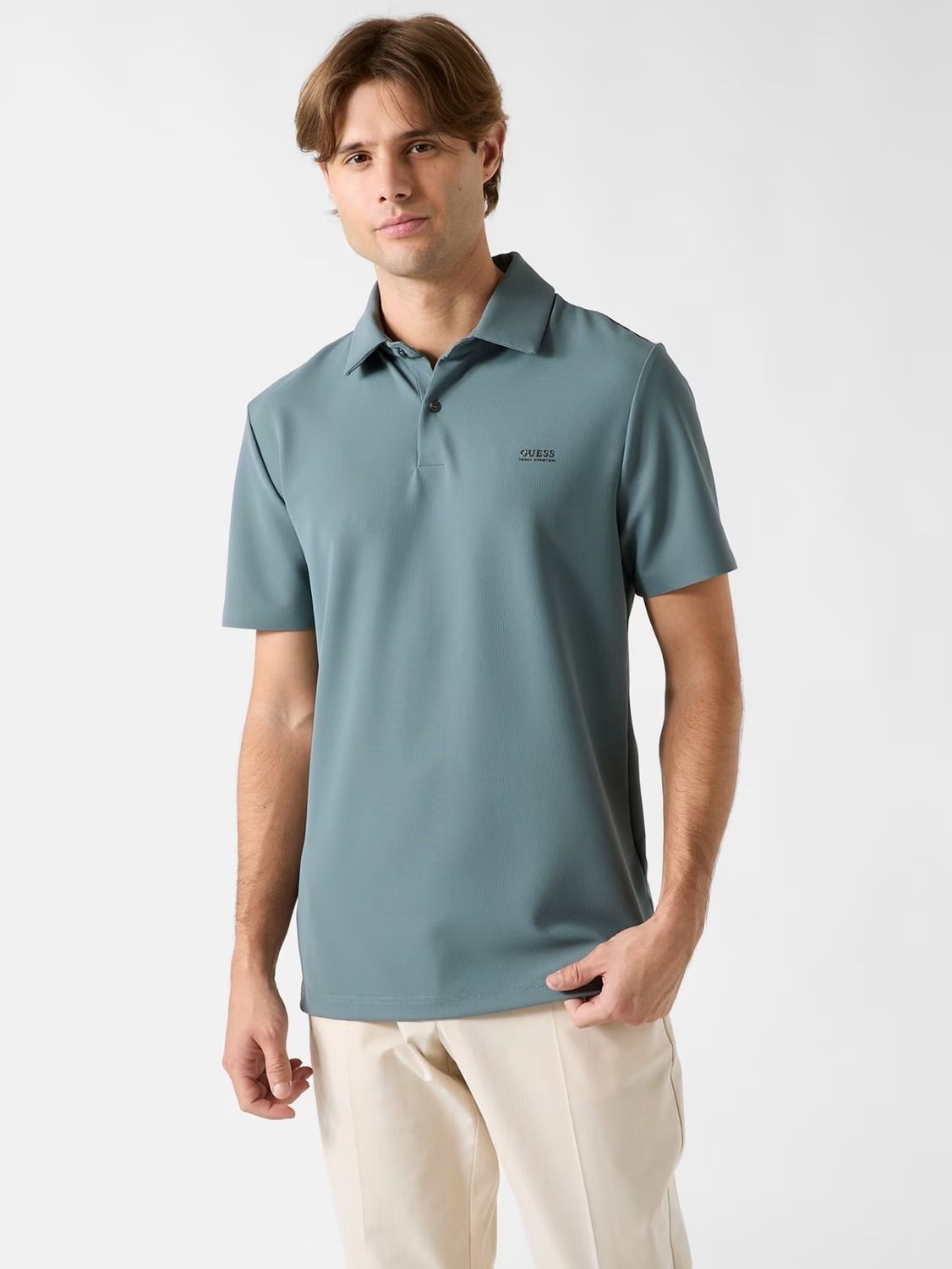 ​Regular-fit polo shirt in technical fabric