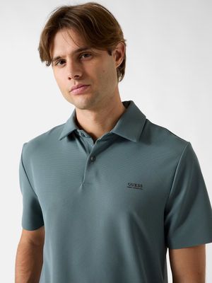 Regular-fit polo shirt in technical fabric