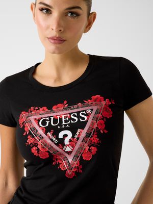 T-shirt with floral logo