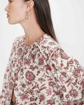 ​Regular-fit floral print shirt