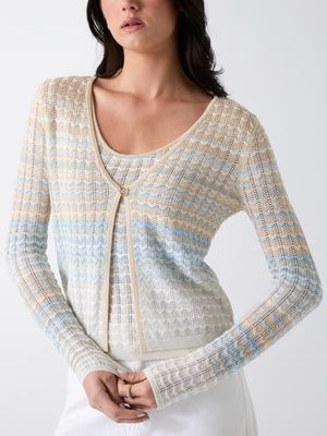 ​Slim-fit cardigan in zigzag pattern