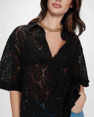 Oversized lace shirt