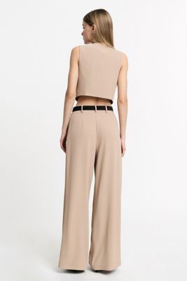 Palazzo pants with pleats