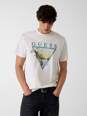 Regular T-shirt with sunset print