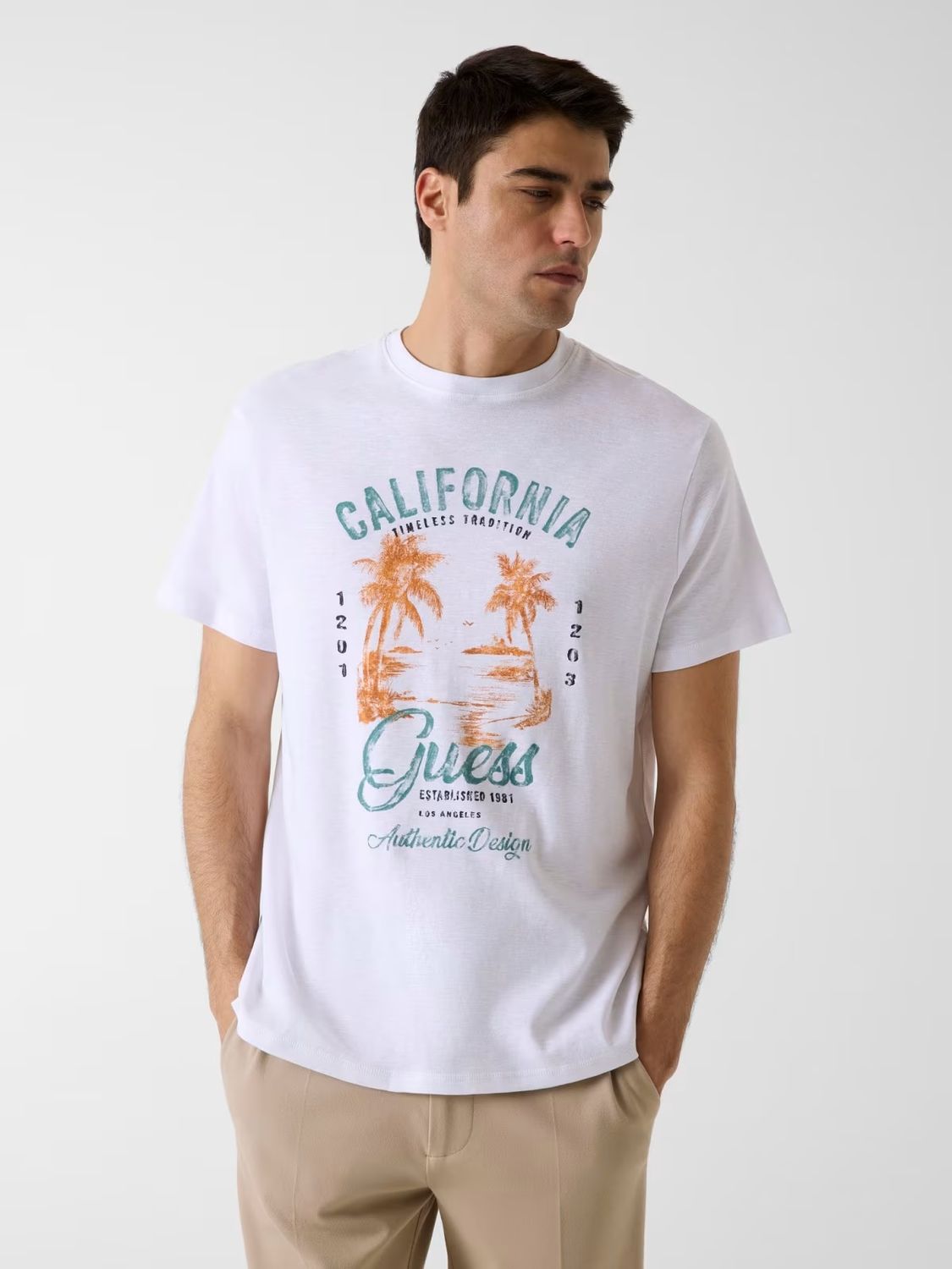 T-shirt with a summer slub print
