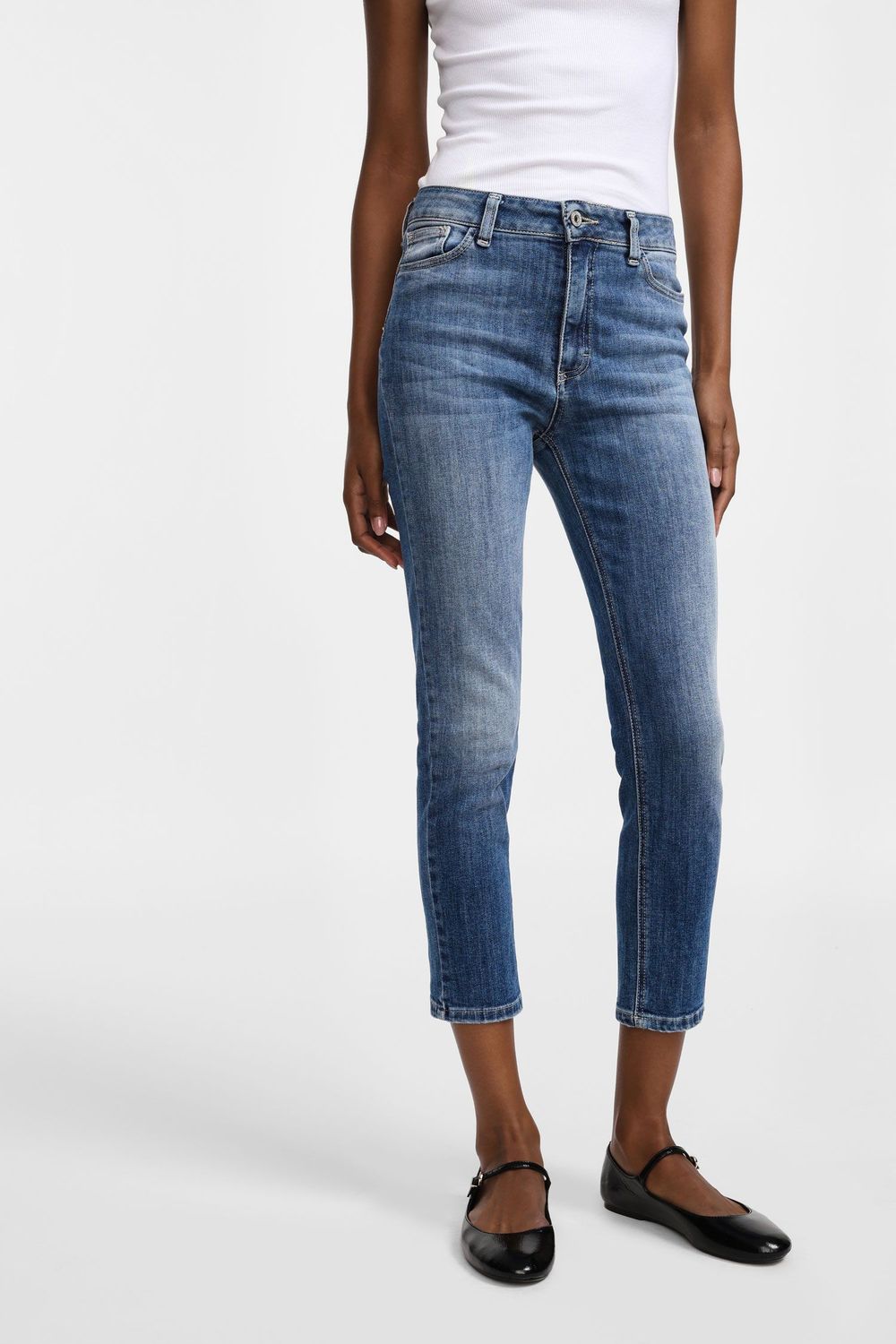 ​Plain high-rise skinny jeans