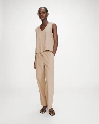 Straight-leg cotton joggers