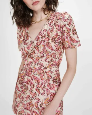 Short dress with paisley print