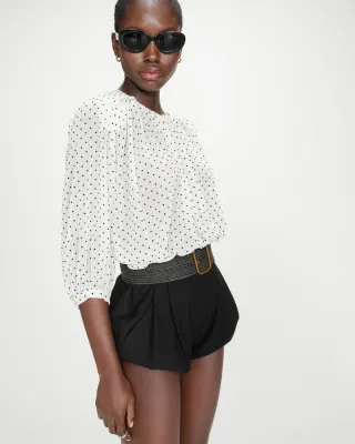 ​Regular-fit polka-dot blouse