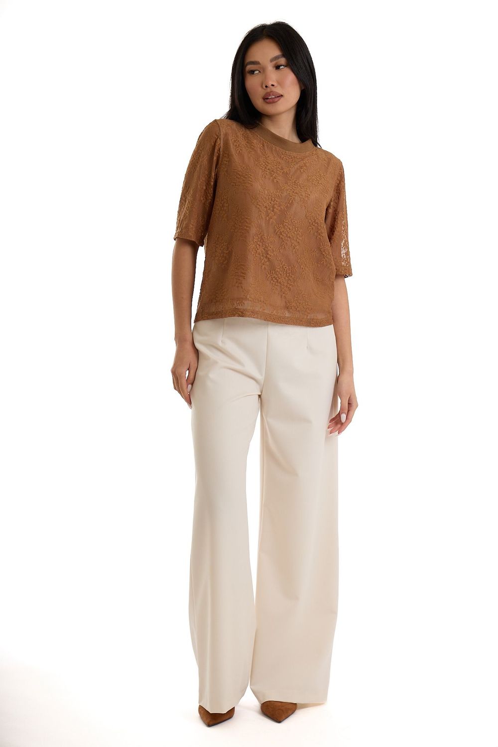 Wide-leg high pants