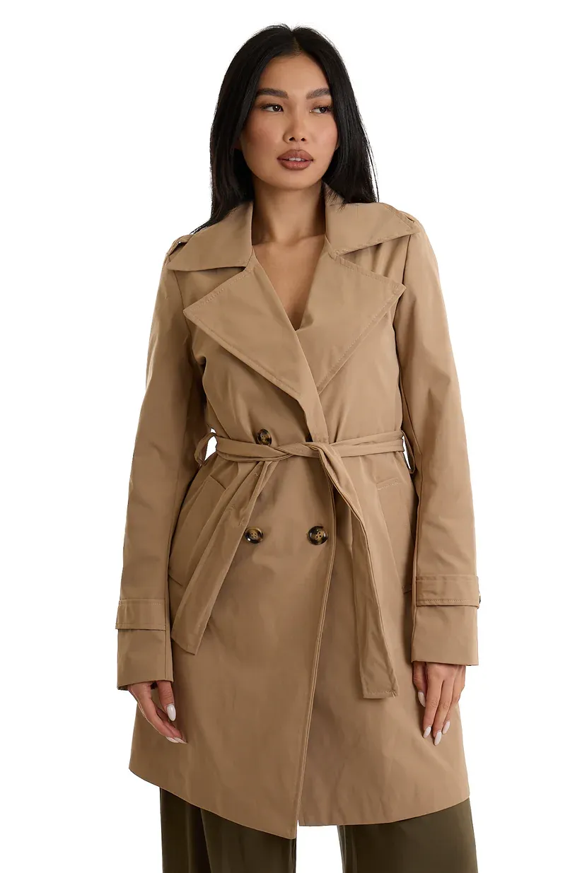 ​Regular-fit double-breasted cotton trench