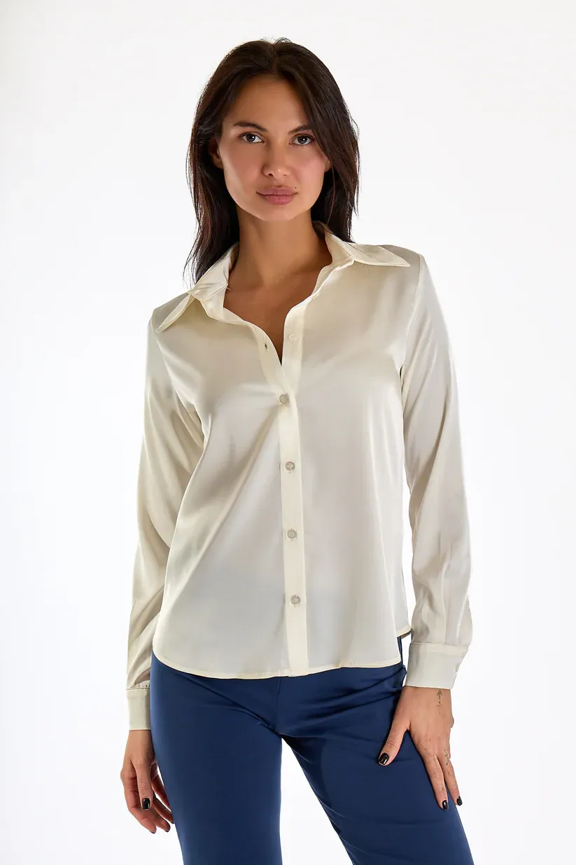 ​Regular-fit satin shirt