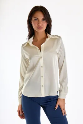 ​Regular-fit satin shirt