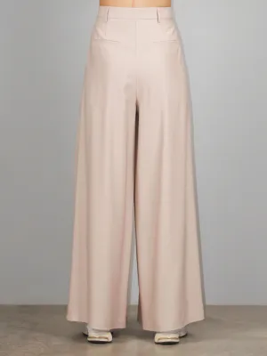 Palazzo pants with double pleats