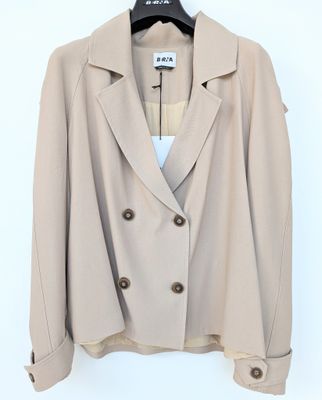 Short double-breasted duster coat
