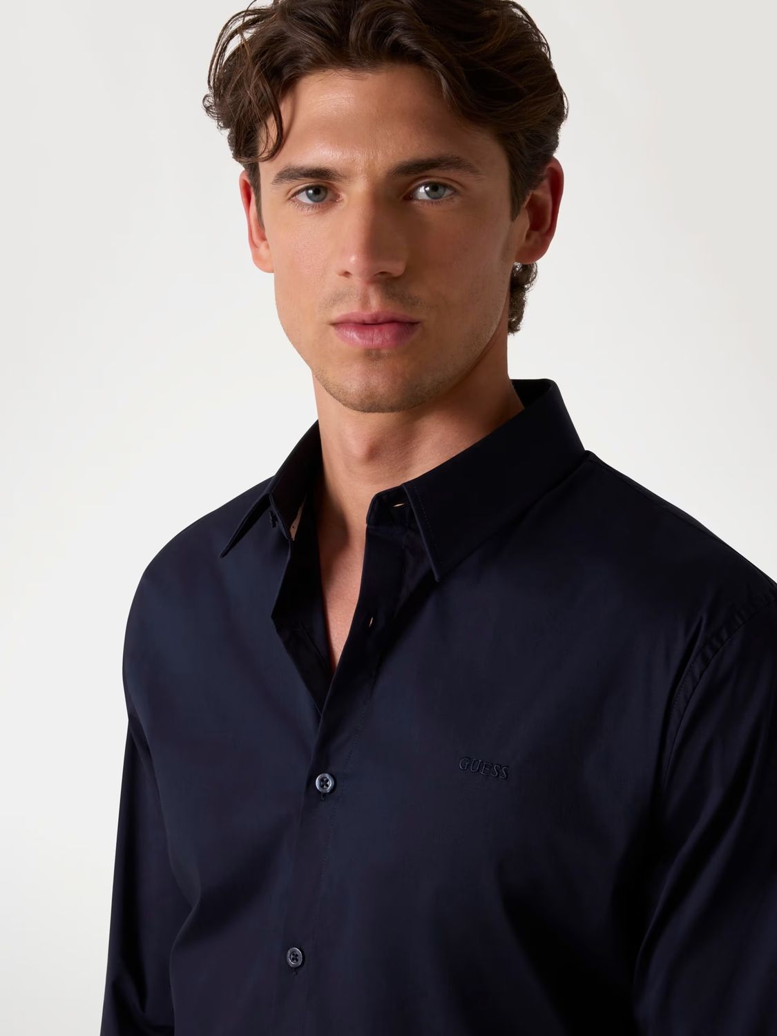 Slim-fit stretch cotton shirt