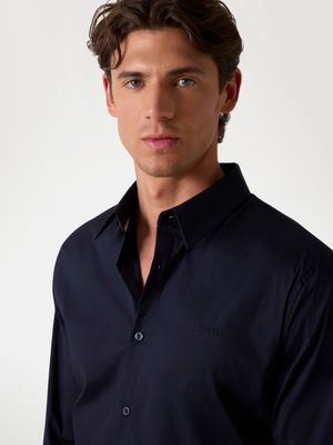 Slim-fit stretch cotton shirt