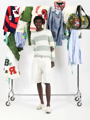 ​Linen blend chino Bermuda