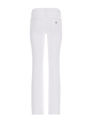 Straight-leg white denim jeans