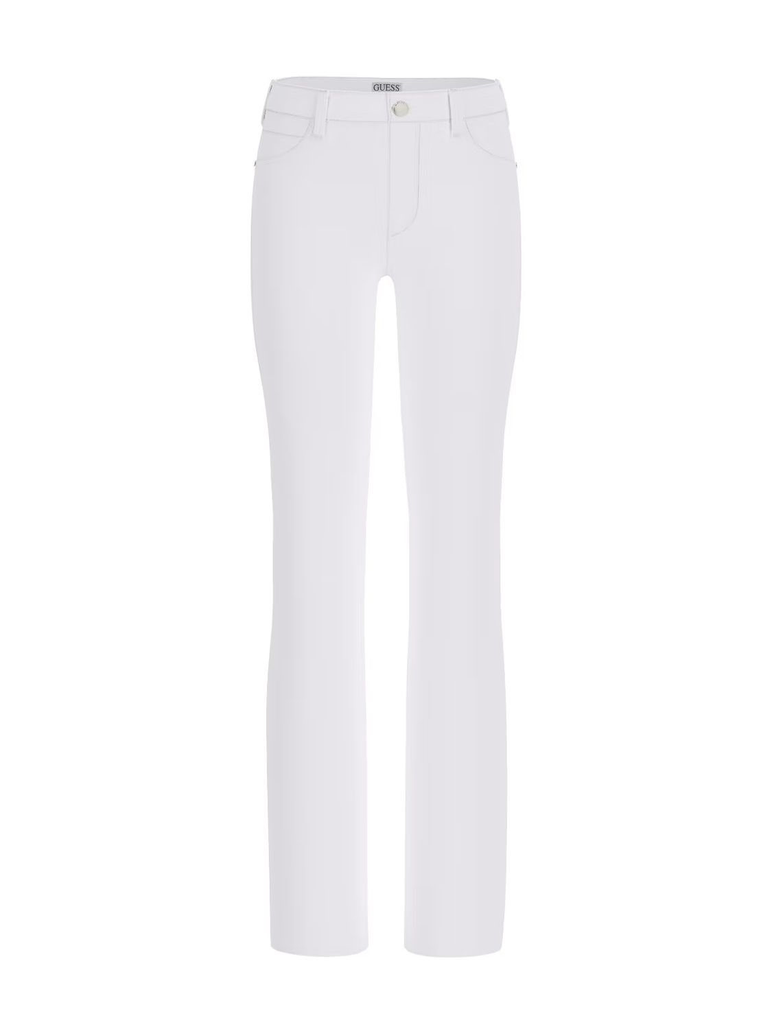 ​Straight-leg white denim jeans