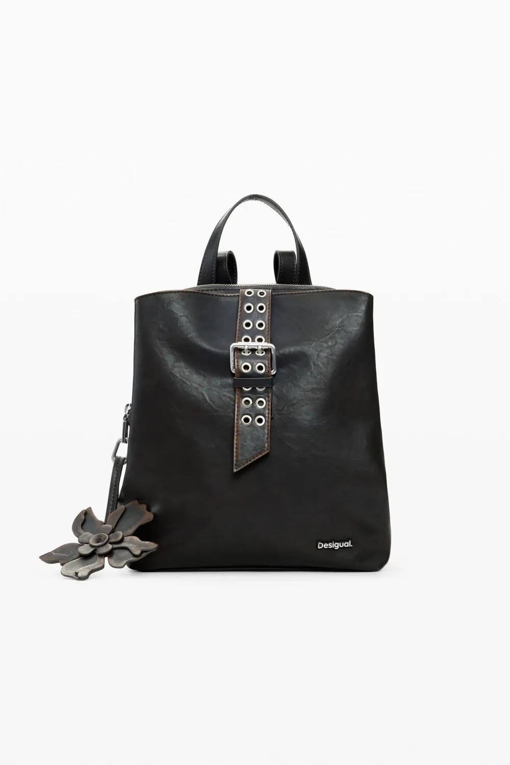 Vintage faux leather backpack