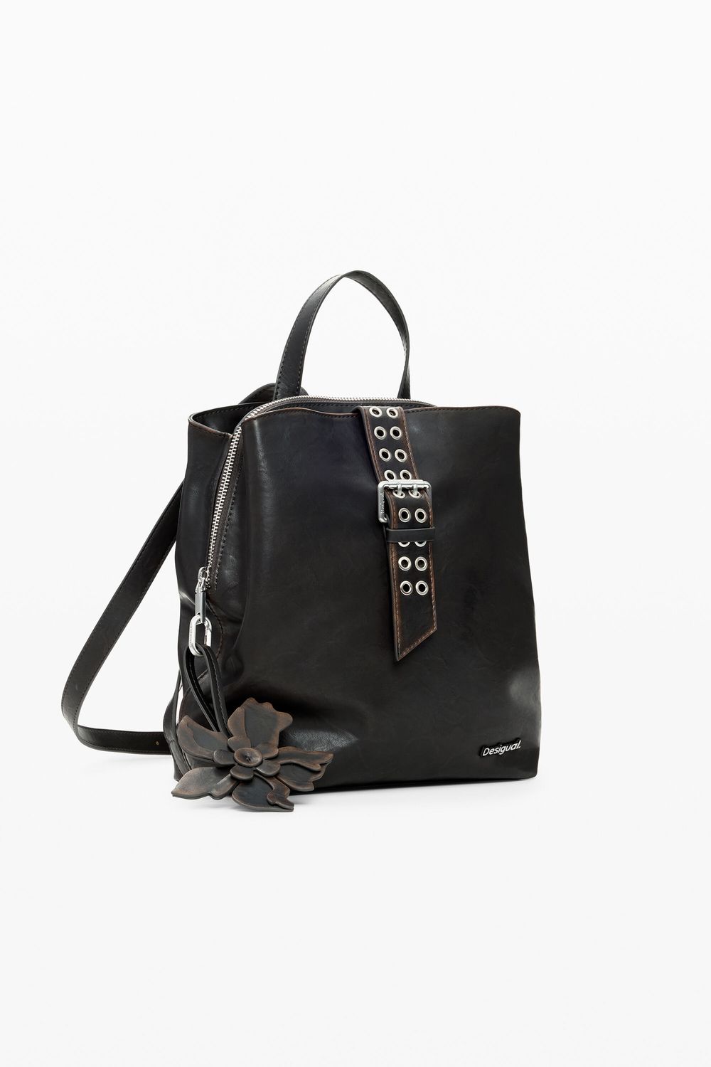 Vintage faux leather backpack
