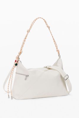 Faux leather bag with 3d logo