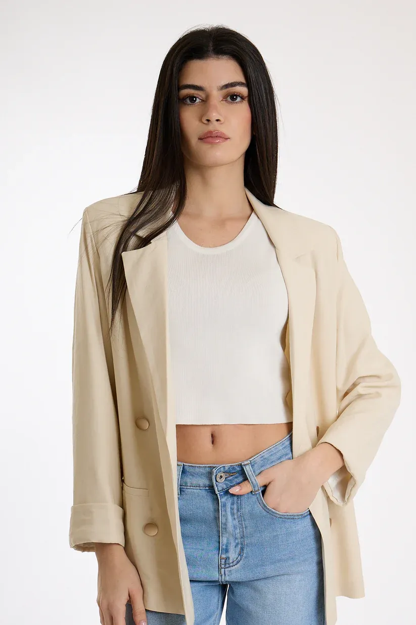 ​Regular-fit viscose jacket