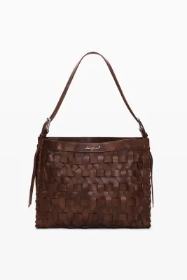 ​Medium woven faux leather bag