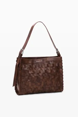 ​Medium woven faux leather bag