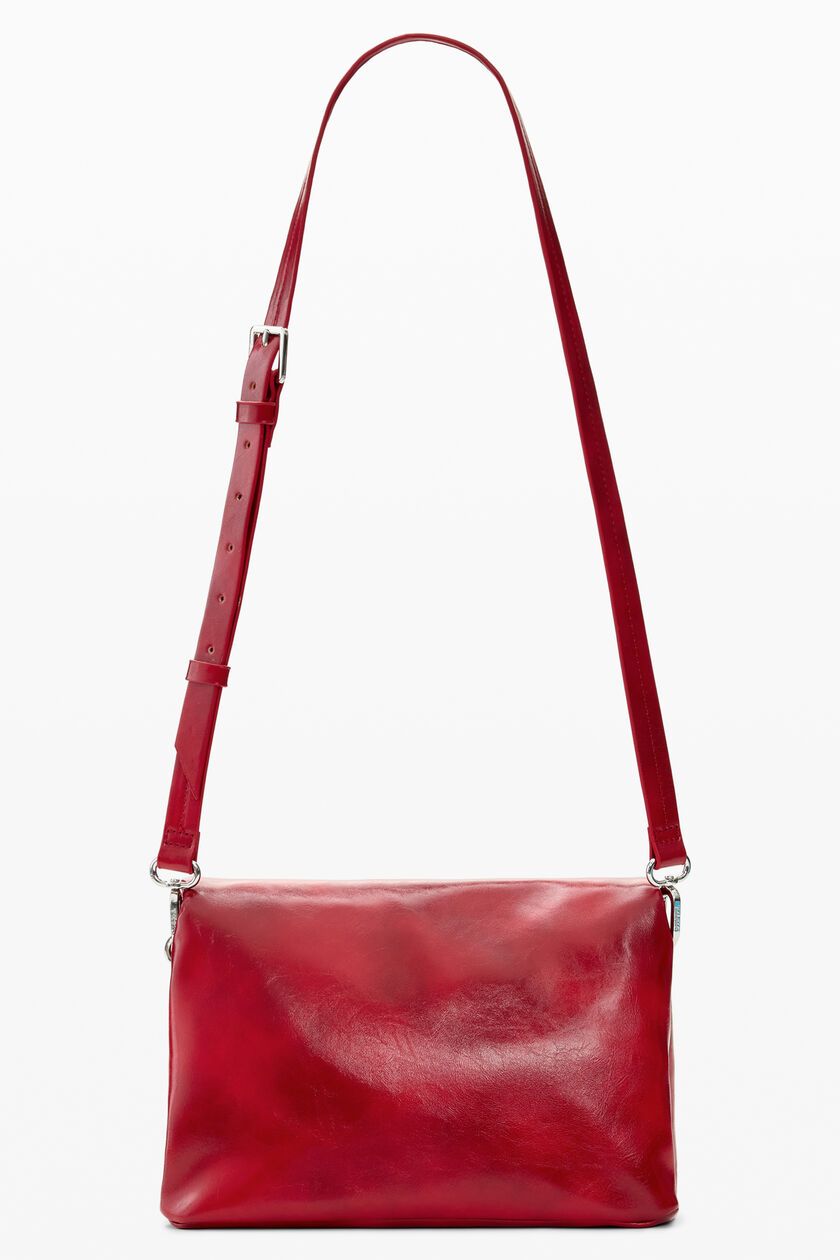 Faux leather handbag with 3D logo