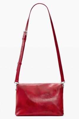 Faux leather handbag with 3D logo