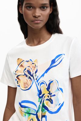 Regular-fit floral pirint T-shirt