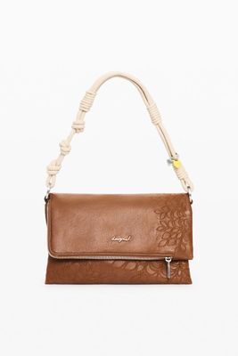 ​Faux leather handbag with embroidery