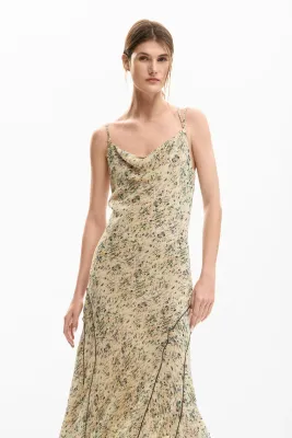 ​Field of flowers print midi dress