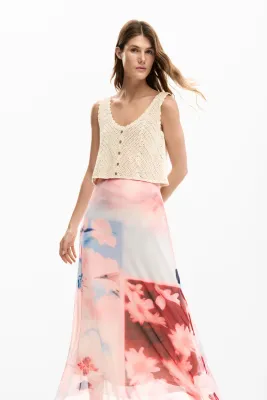 ​Long dress with crochet top