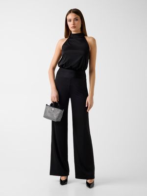 Jumpsuit with a halter neck