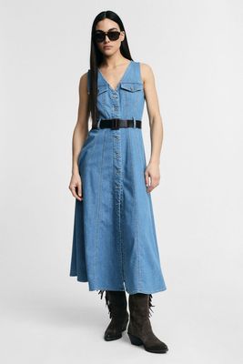 ​Denim midi dress