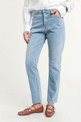 ​Light-wash girlfriend jeans