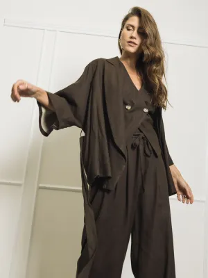 ​Linen blend kimono jacket