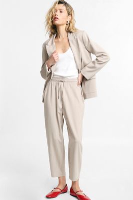 Jogger pinstriped pants